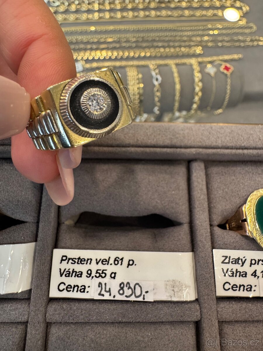 Zlatý prsten (585/1000), 9,55g - 3