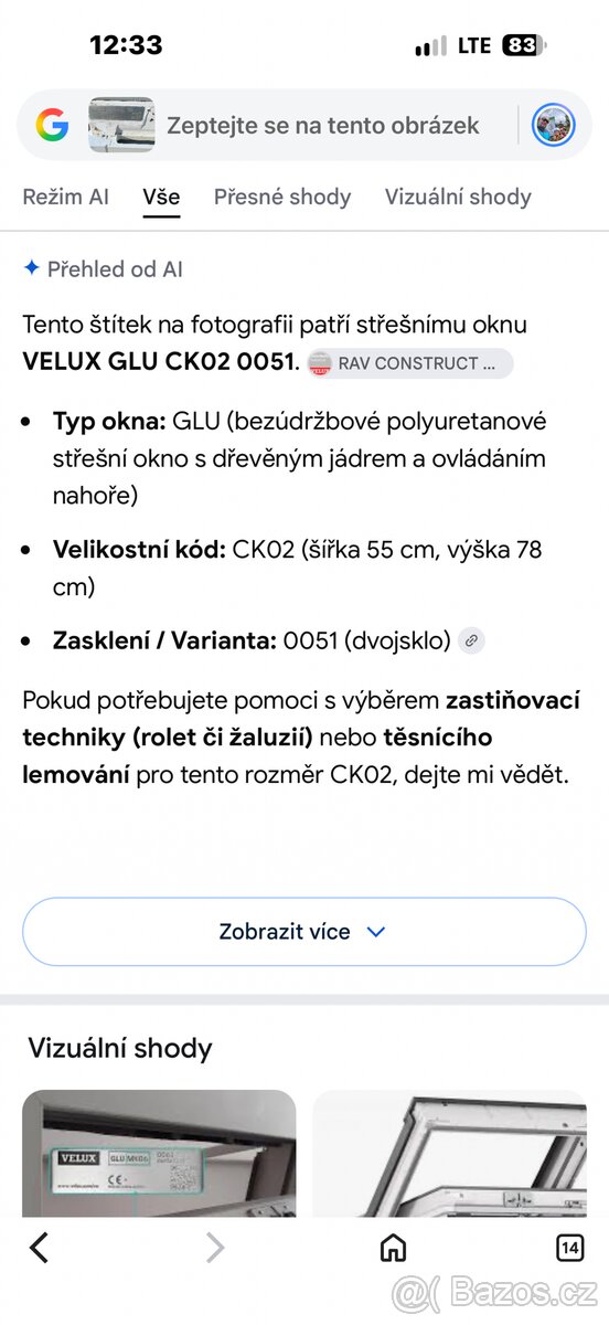 Střešní okno velux ck02 55x78cm - 3