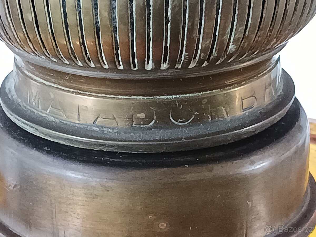 STAROŽITNÁ SECESNÍ PETROLEJOVÁ LAMPA EHRICH & GRAETZ 19.STOL - 3