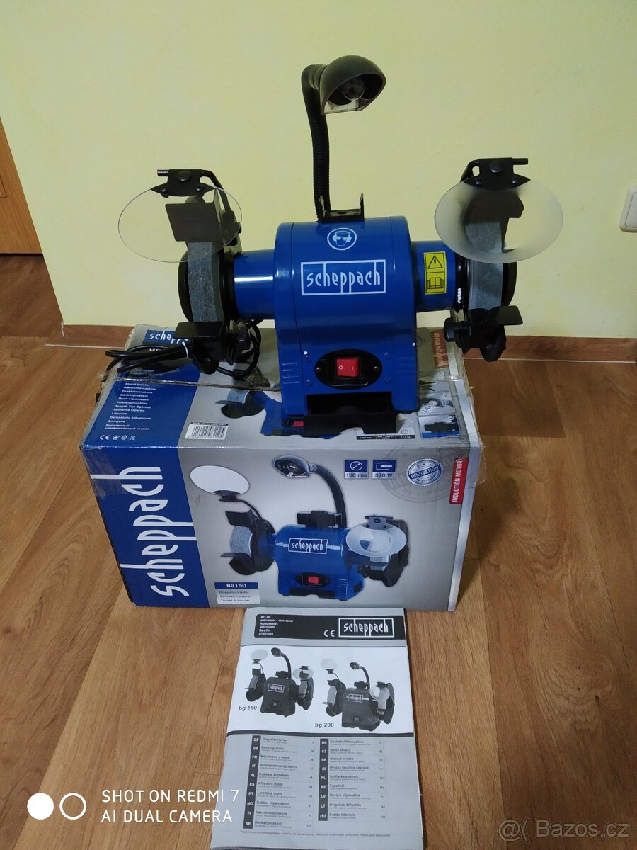 Prodám Dvoukotoučovou brusku Scheppach BG 150. - 3