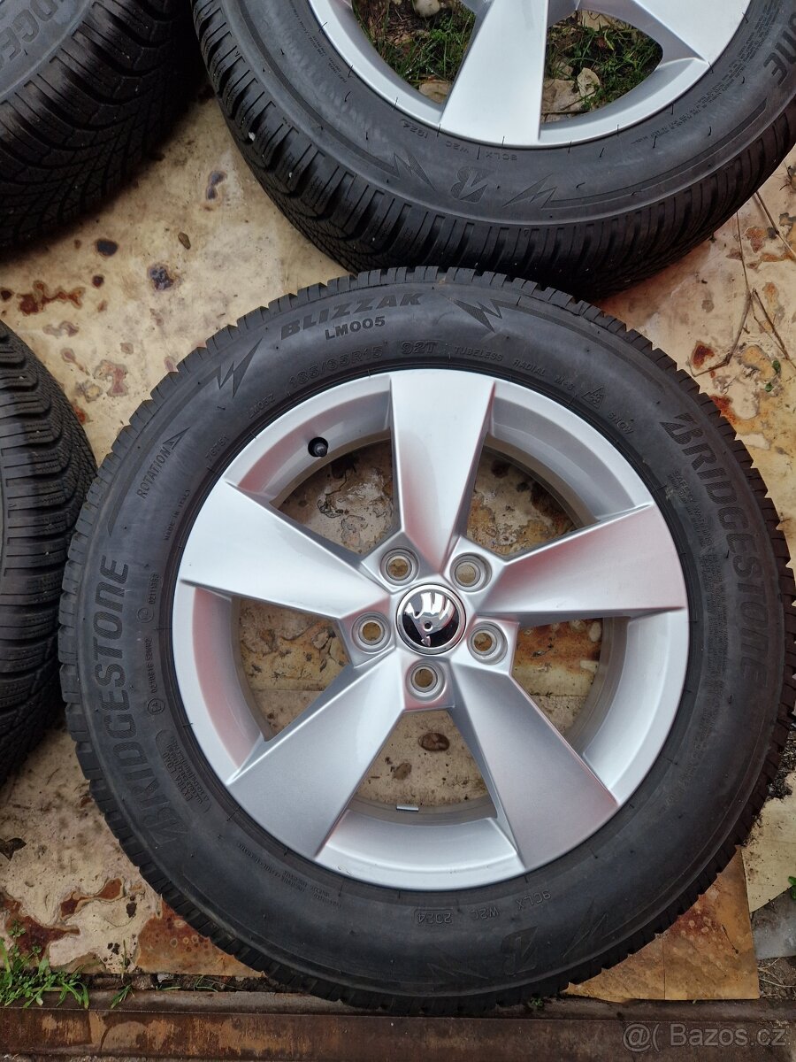 4x ALU originál Škoda FABIA IV model HADAR 15" - 3