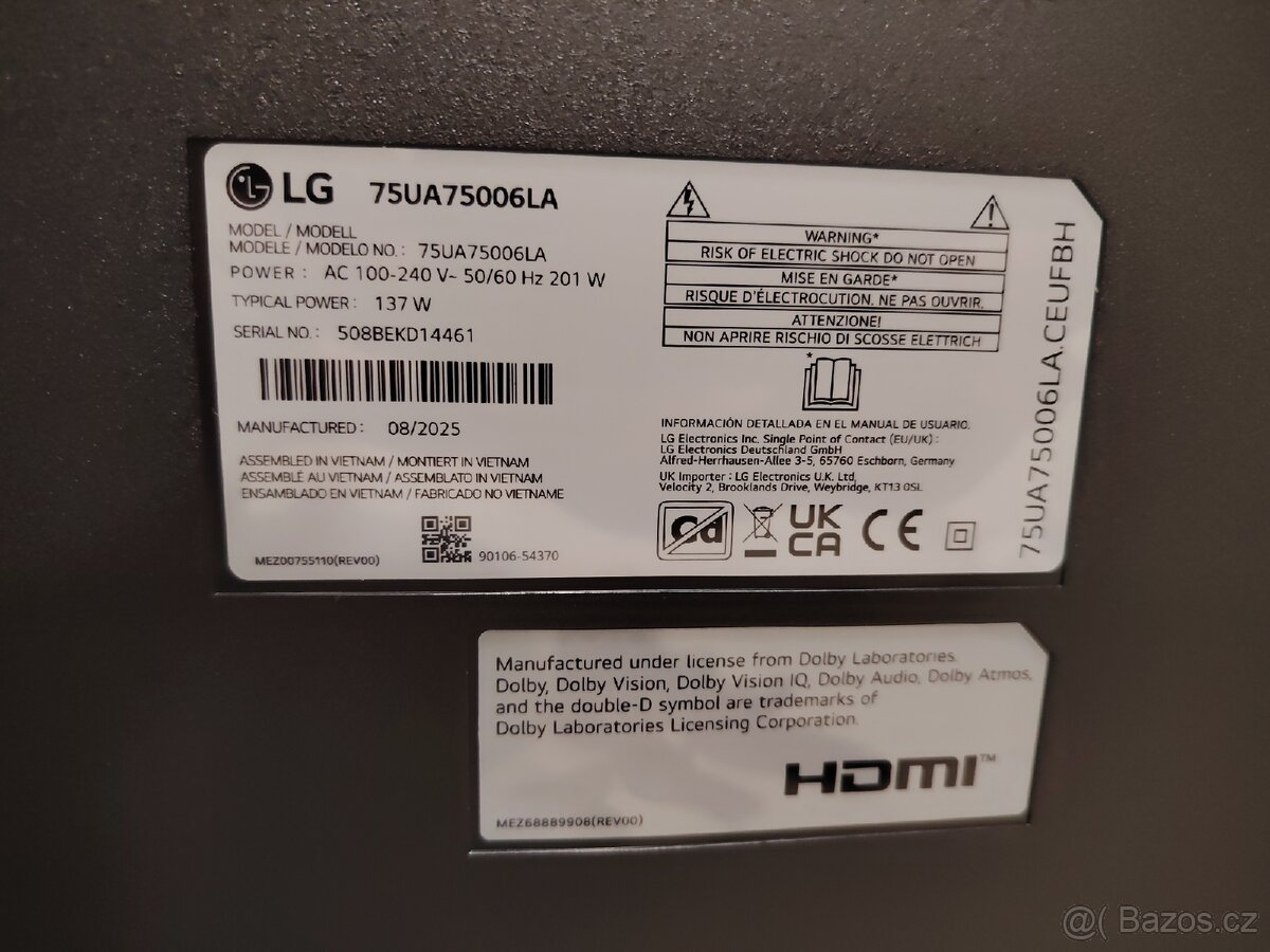 LG TV 75, 189cm Úplně nová se zárukou - 3