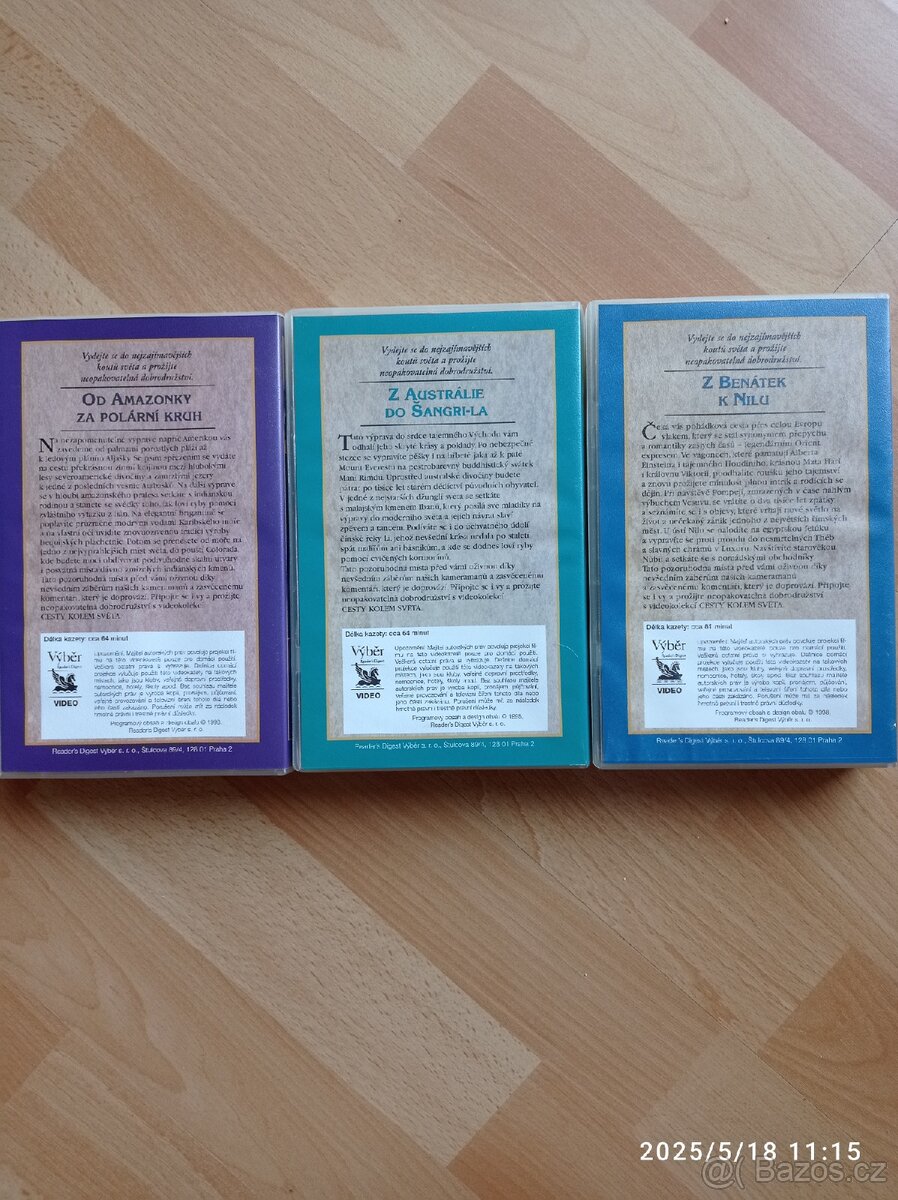 Videokazety originál.Cesty kolem světa - 3