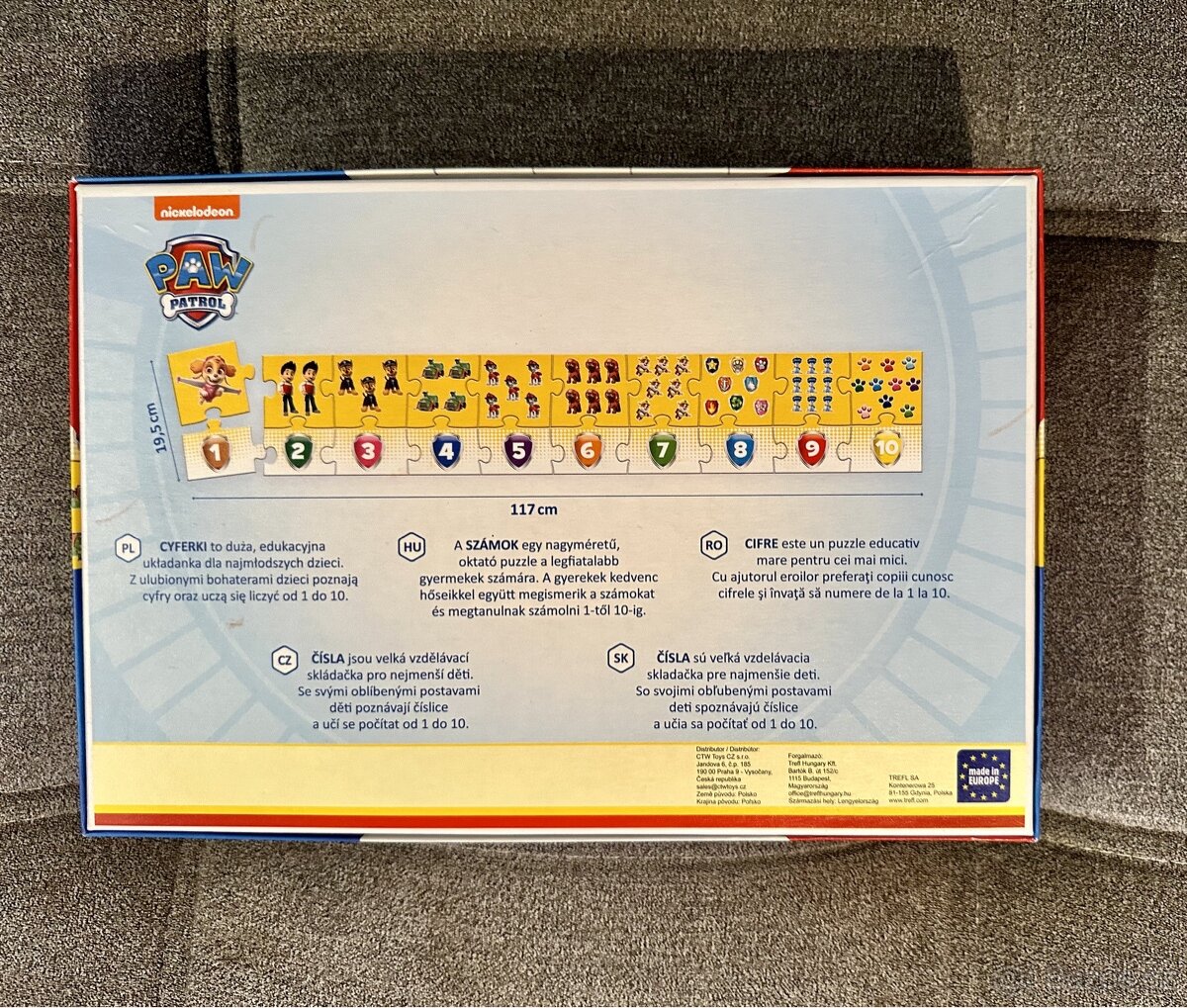 Puzzle Tlapková patrola - čísla - 3