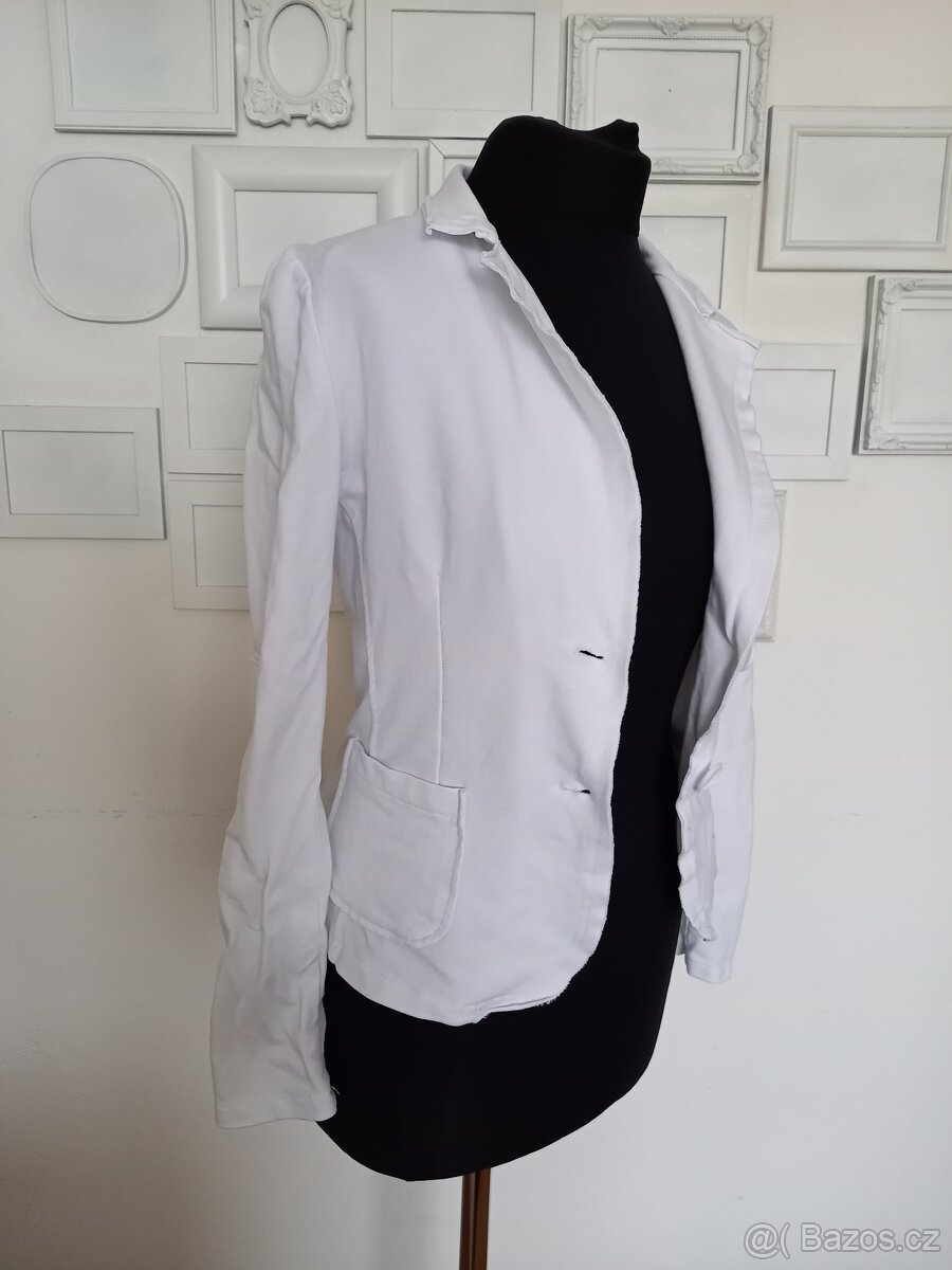 Bílé teplákové sako - 3