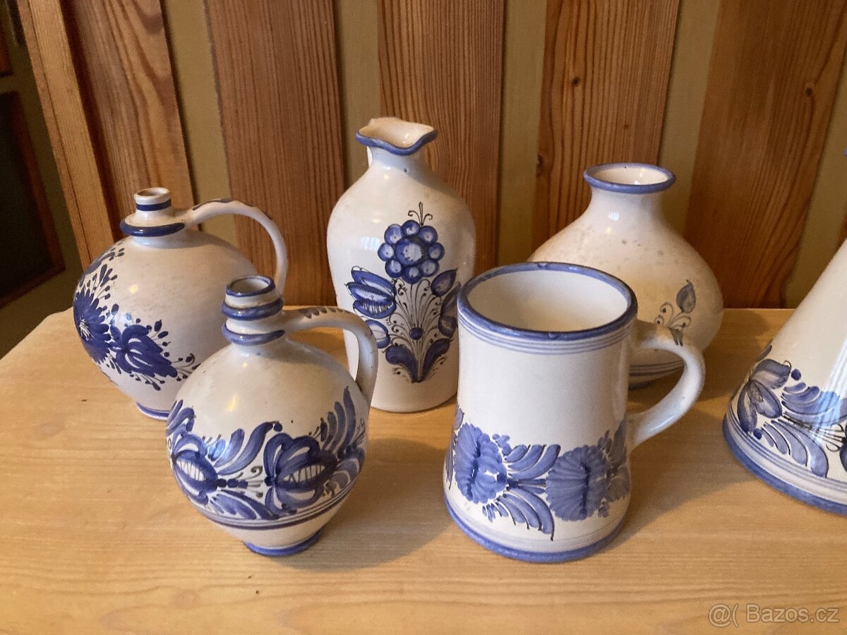 Sada bílo modré keramiky - 3