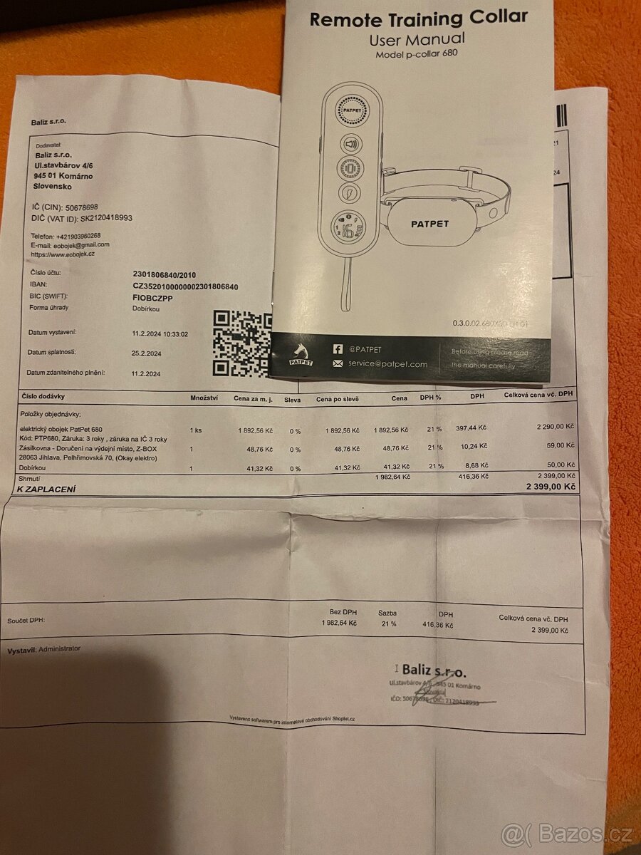 Výcvikový elektrický obojek - 3