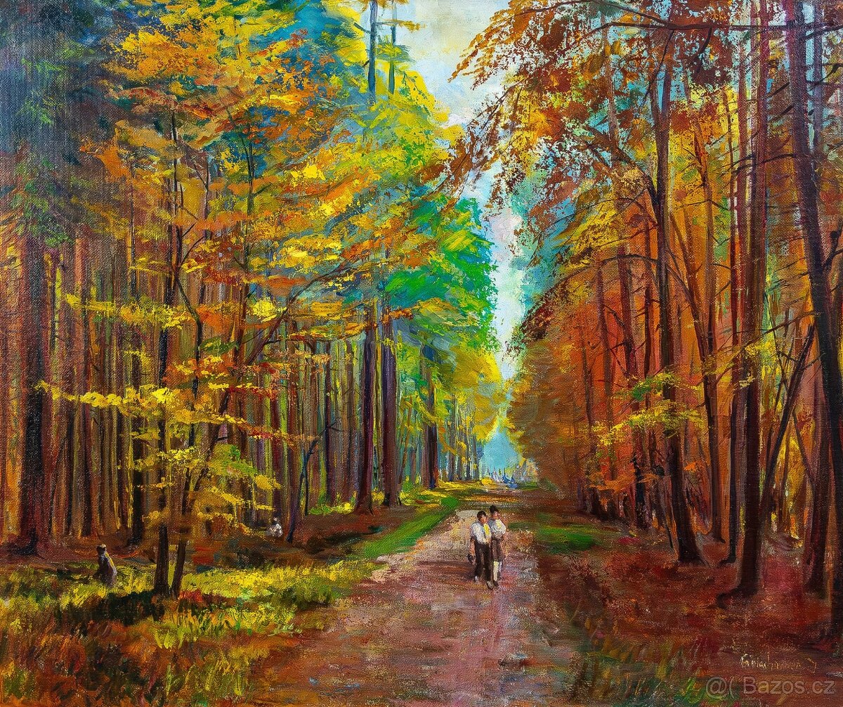 Procházka lesem, Gorlechacher, 1010 × 870 mm - 3