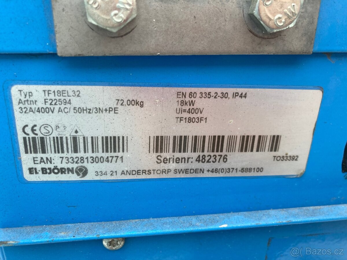 Elektrické topení, vysoušeč EL BJÖRN - 3