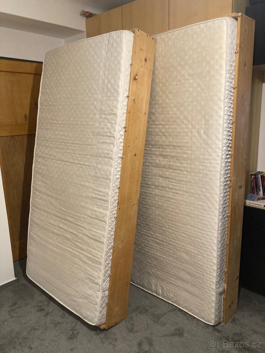 Postel vysoká 200x100 cm , 2x - 3