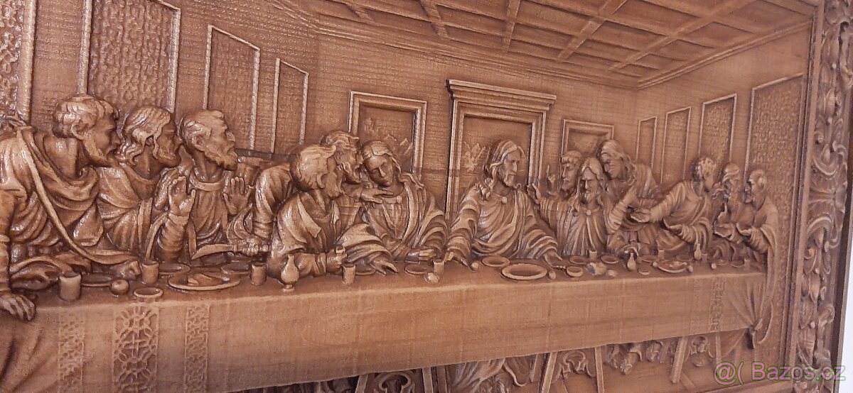 Drevený obraz 95×65cm Posledná večera - 3