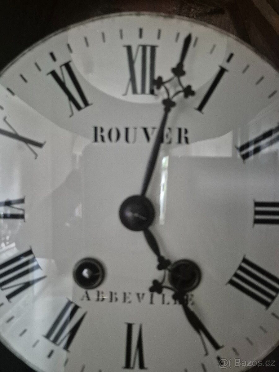 Starožitné francouzské hodiny – dřevo, perleť, funkční - 3