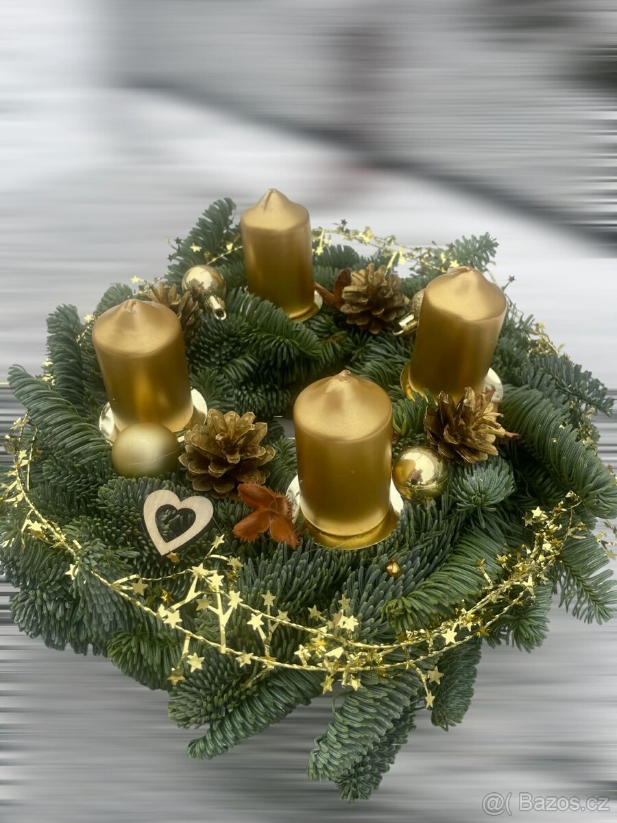 Adventní dekorace, věnce a svícny - 3