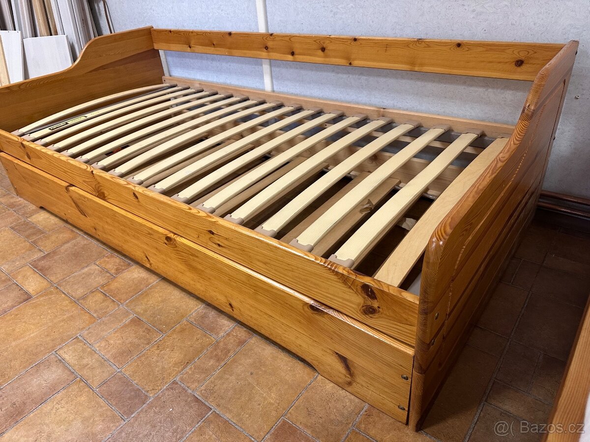 Výsuvná dvoupostel 90x200cm, 2xjednolůžko - 3