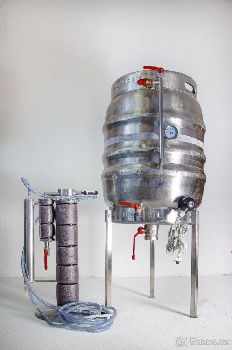 Destilační přístroj 100L dvouplášť el.4kW měď rektifikace - 3