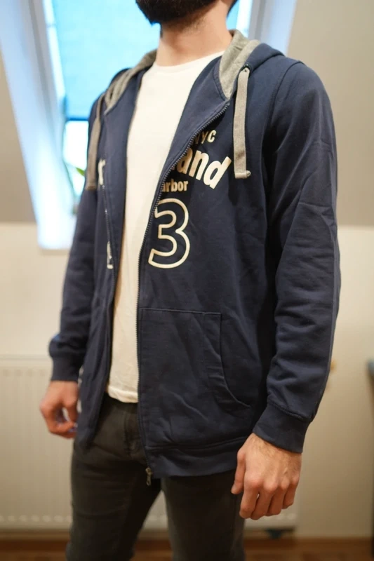 Pánská mikina se zipem a kapucí - 3