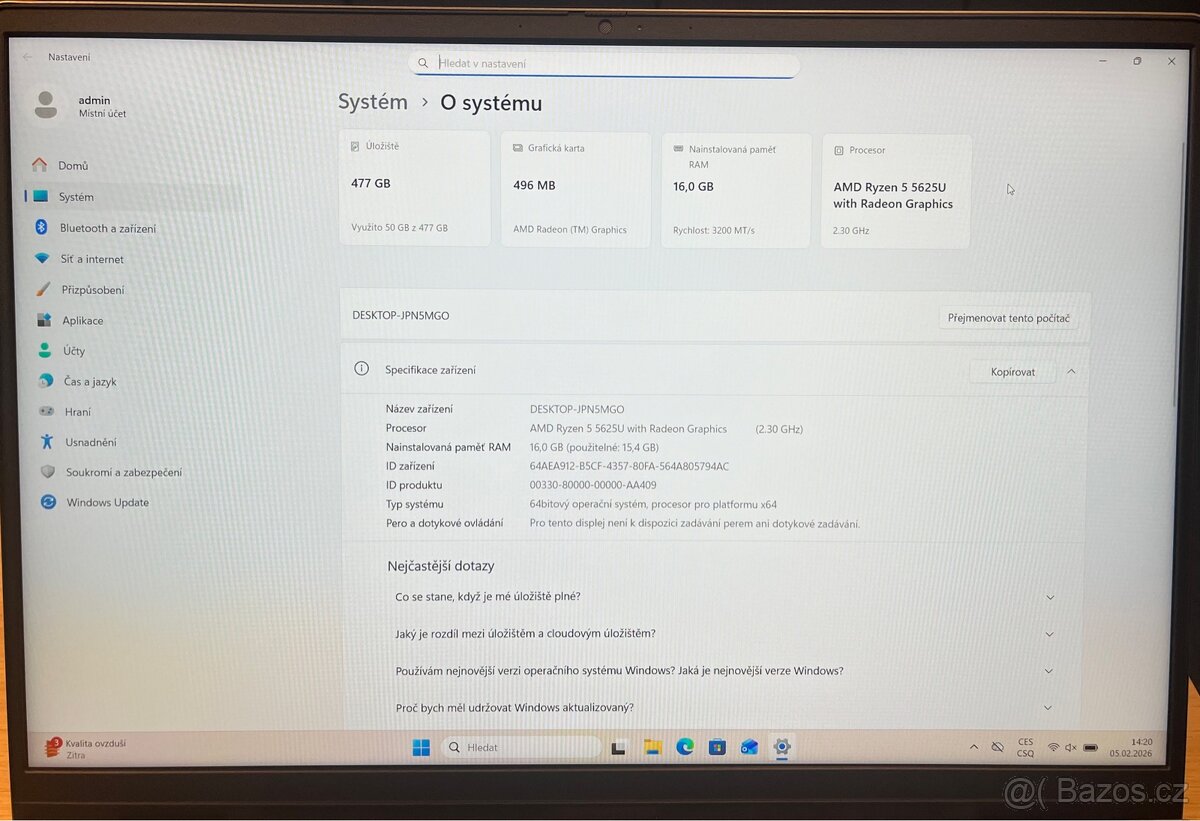 Dell Vostro 5625 (HJ0VD) - 3