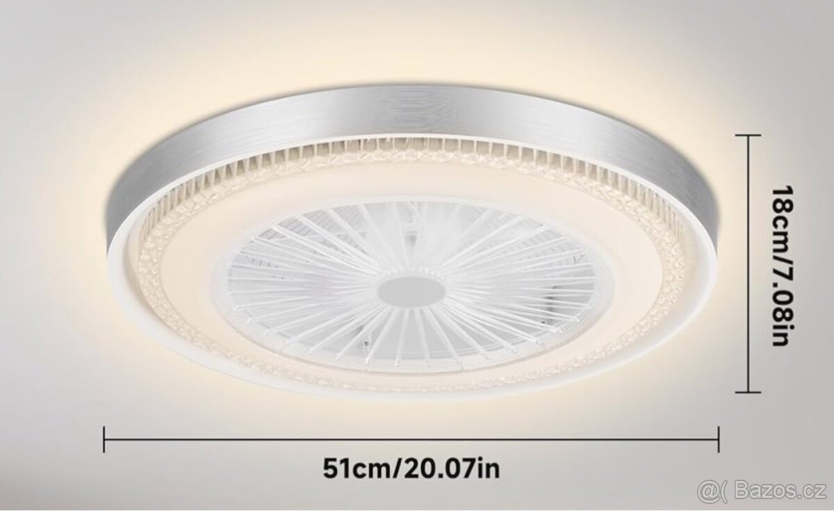 LED stropní světlo s ventilátorem 50cm - 3
