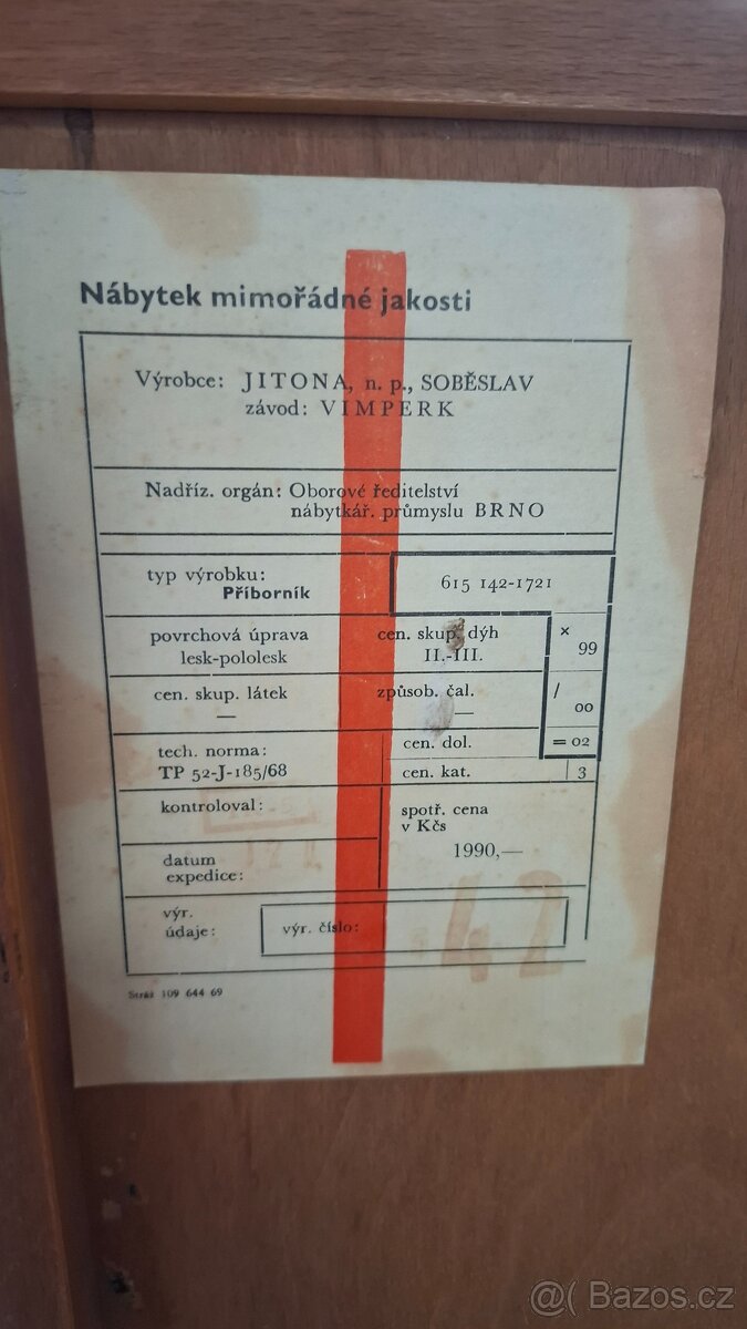 Retro nábytek 60.léta-JITONA komplet - 3