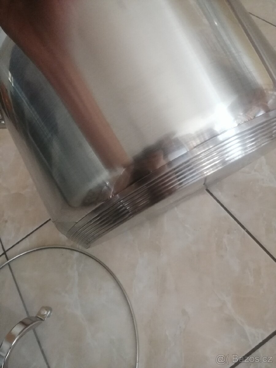 Gastro velký nerez hrnec 10l nový, vhodný na indukci atd - 3