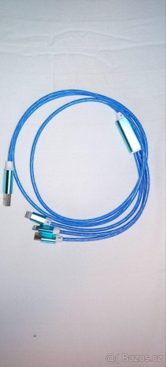 Nabíjecí kabel 3in1 (Android/Apple/Type-C) s podsvícením - 3