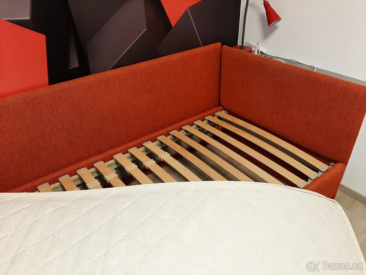 Polohovací čalouněná postel ASON s čely 100x 200 cm - 3