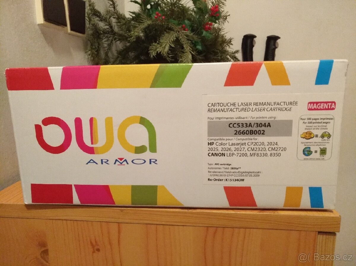 Toner Owa Armor pro laserovou tiskárnu Canon a HP - 3