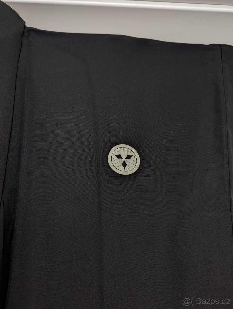 Pánské černé habutae kimono - 3