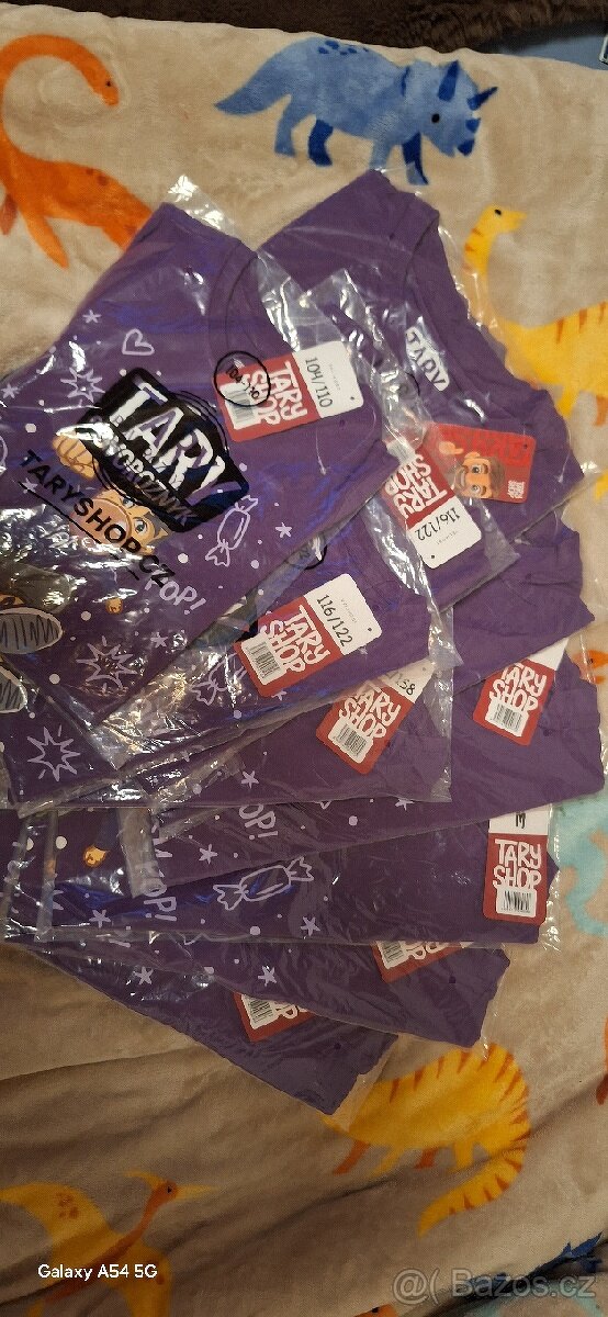 Prodám nové dětské trička Tary Bubble purple - 3