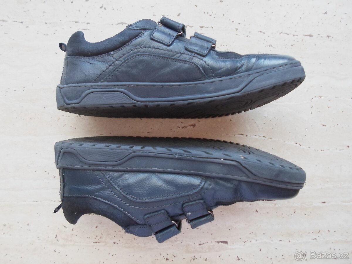 Modré boty polobotky kožené - 37 - 3