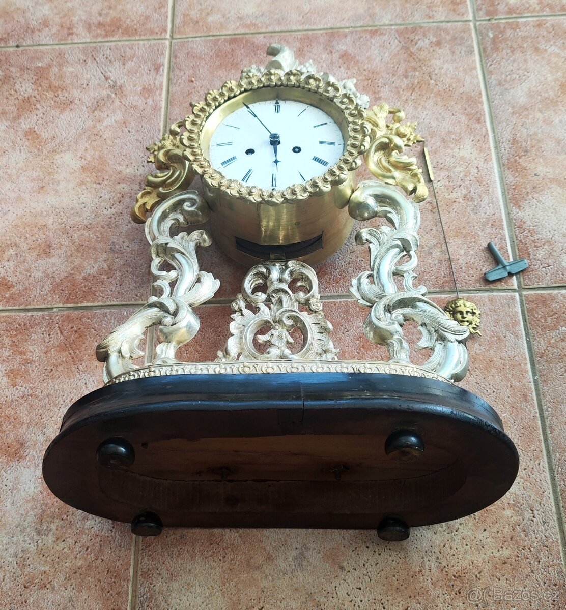 krásné rokokové krbové hodiny - 3