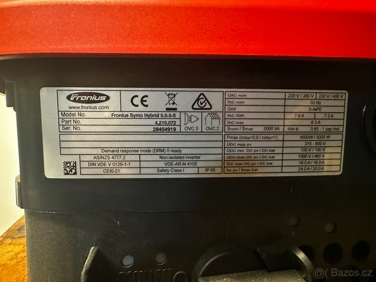 FVE Střídač Fronius Symo Hybrid 5.0-3-S - 3