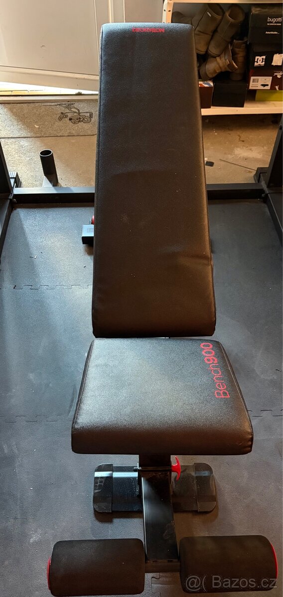 Stojan na dřepy,bench + olymp.tyč, EZ a závaží, lavice - 3