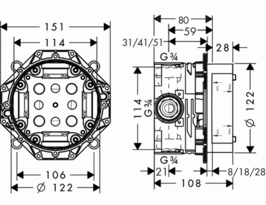 Hansgrohe Základní těleso iBox universal - 3