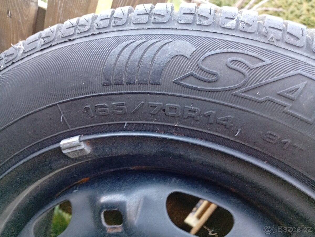pneumatiky letní 165/70 R14 vč.plech.disků - 3