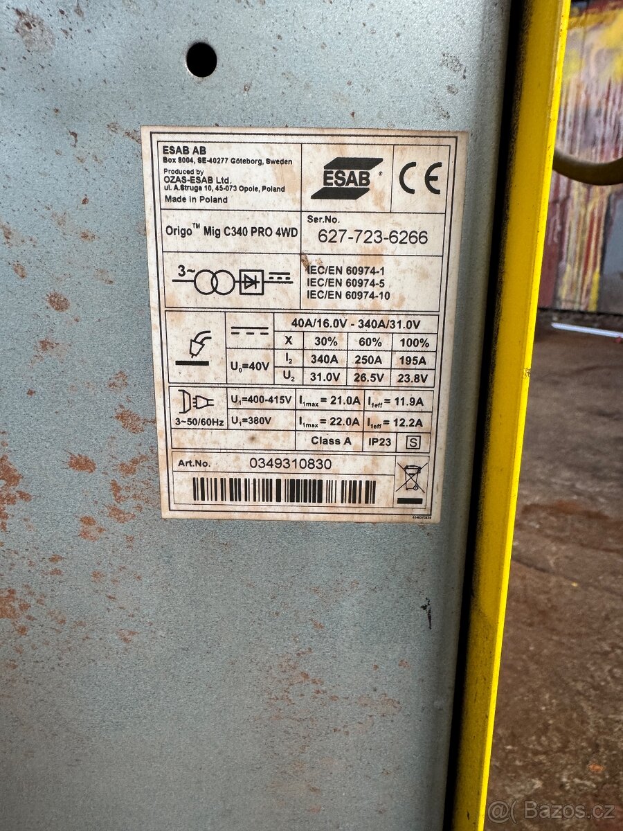 Svářečka Esab Origo Mig C340 Pro - 3