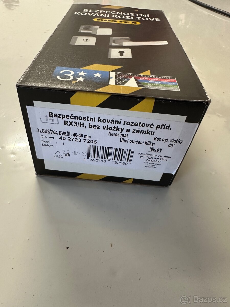 Bezpečnostní kování ROSTEX BK RX3/H Treviso (NEREZ MAT) - 3