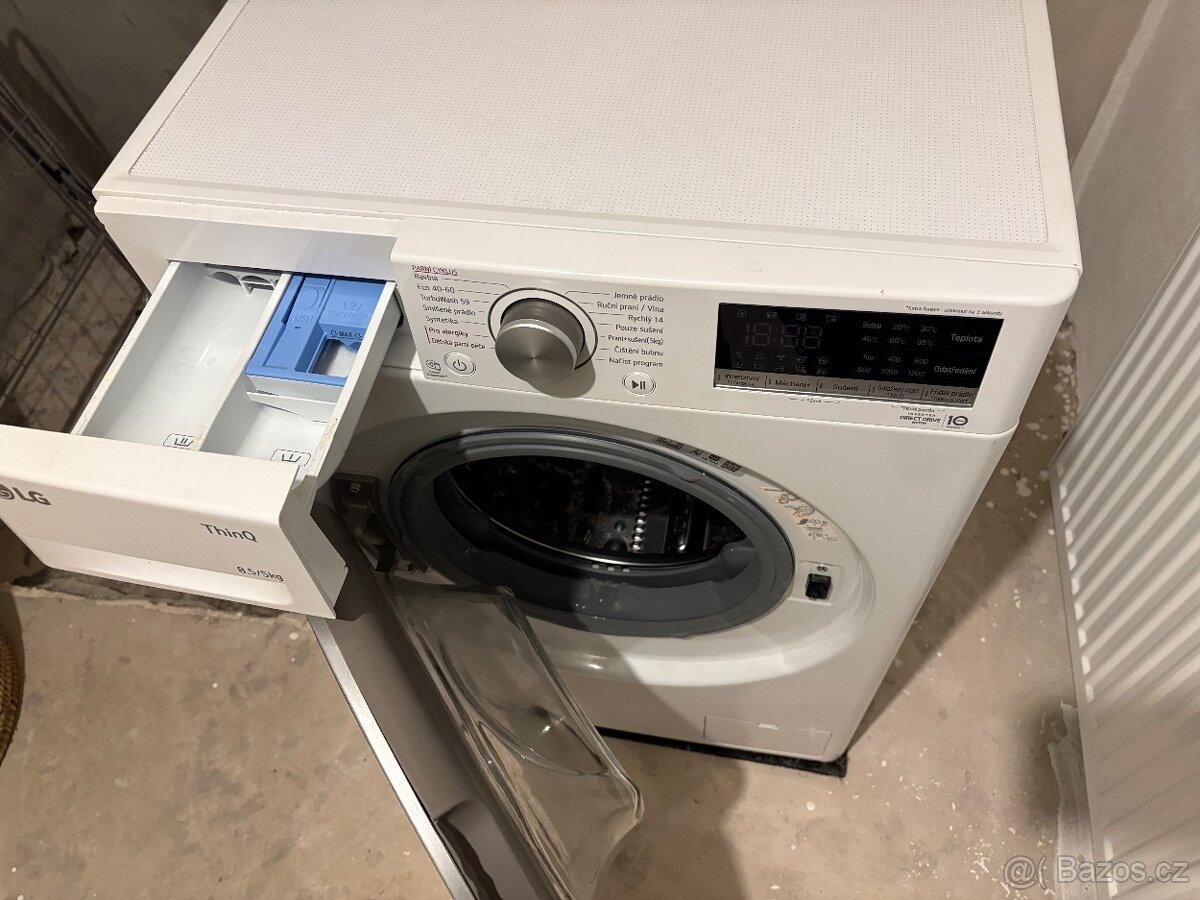 V ZÁRUCE 3,5 ROKU, TOP Pračka se sušičkou LG F2DV5S8S1 bílá - 3