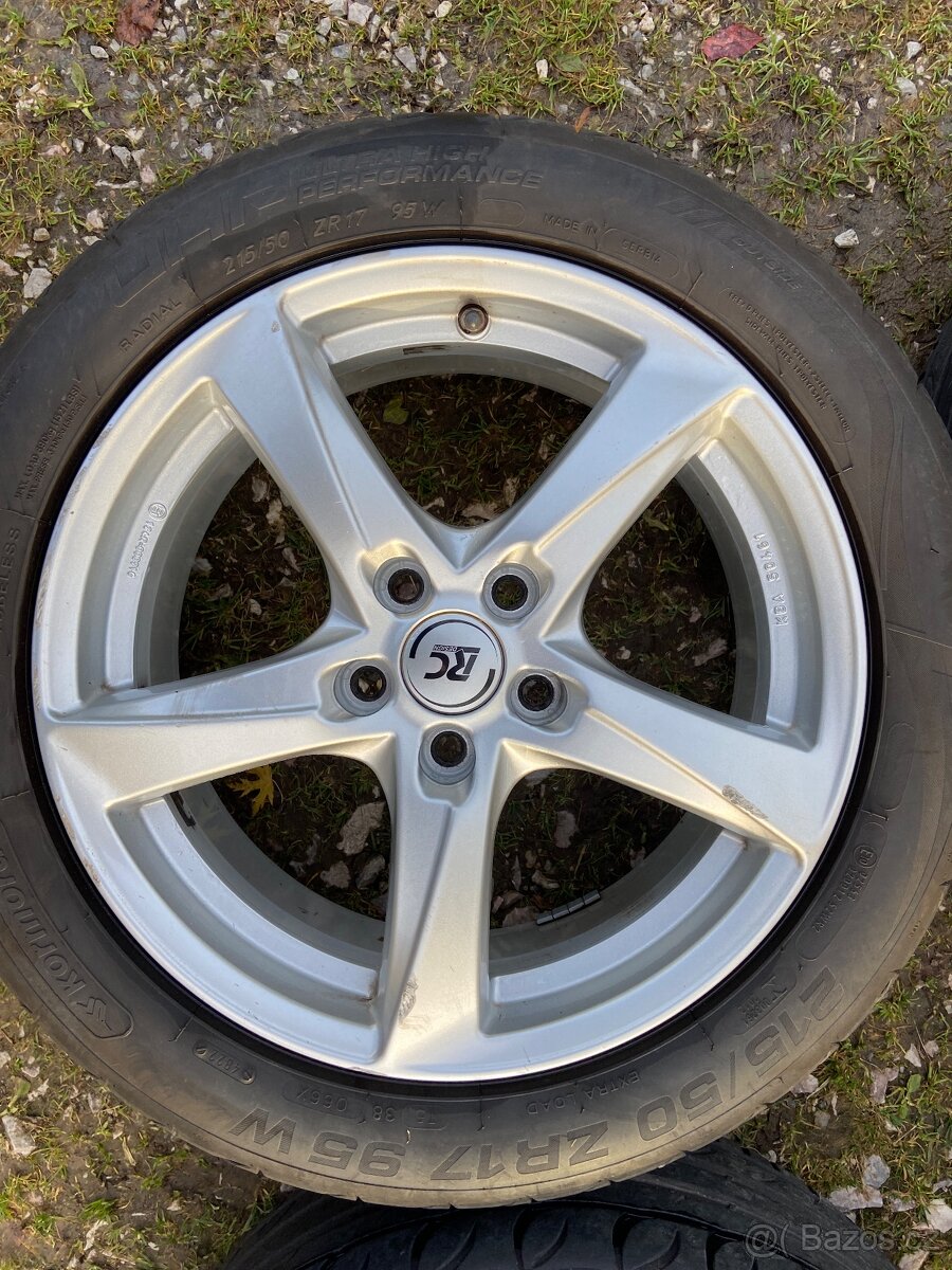 Alu kola RC Design 5x108 R17 + letní pneu - 3