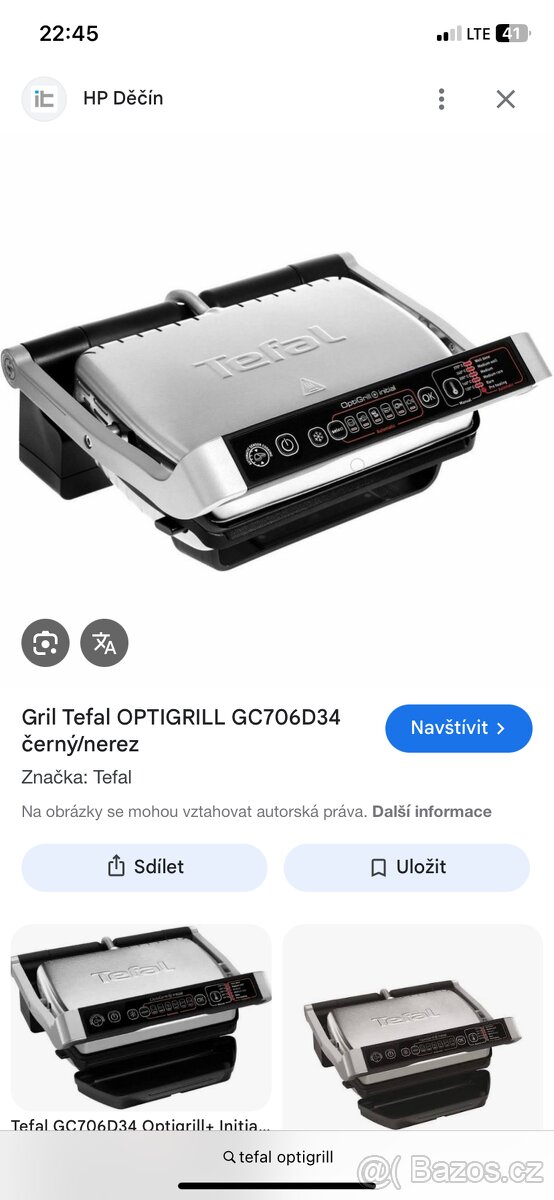 Gril Tefal OPTIGRILL GC706D34 černý/nerez - 3
