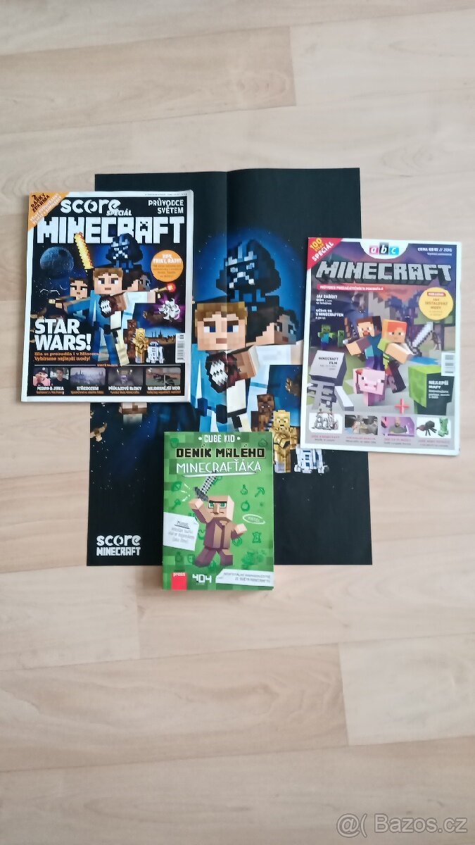 Deník malého Minecrafťáka+ 2 časopisy - 3