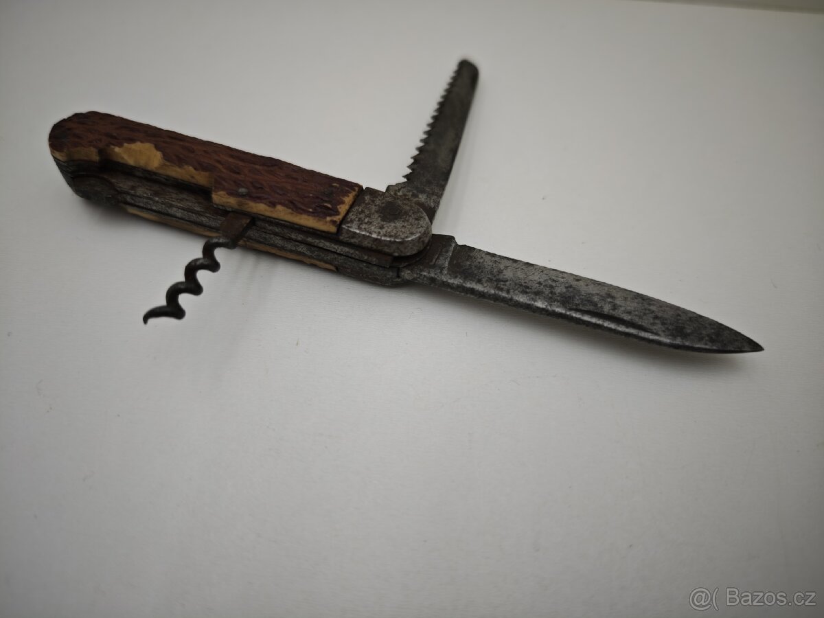 Starý retro kapesní, lovecké nůž Mikov Fixír - 3