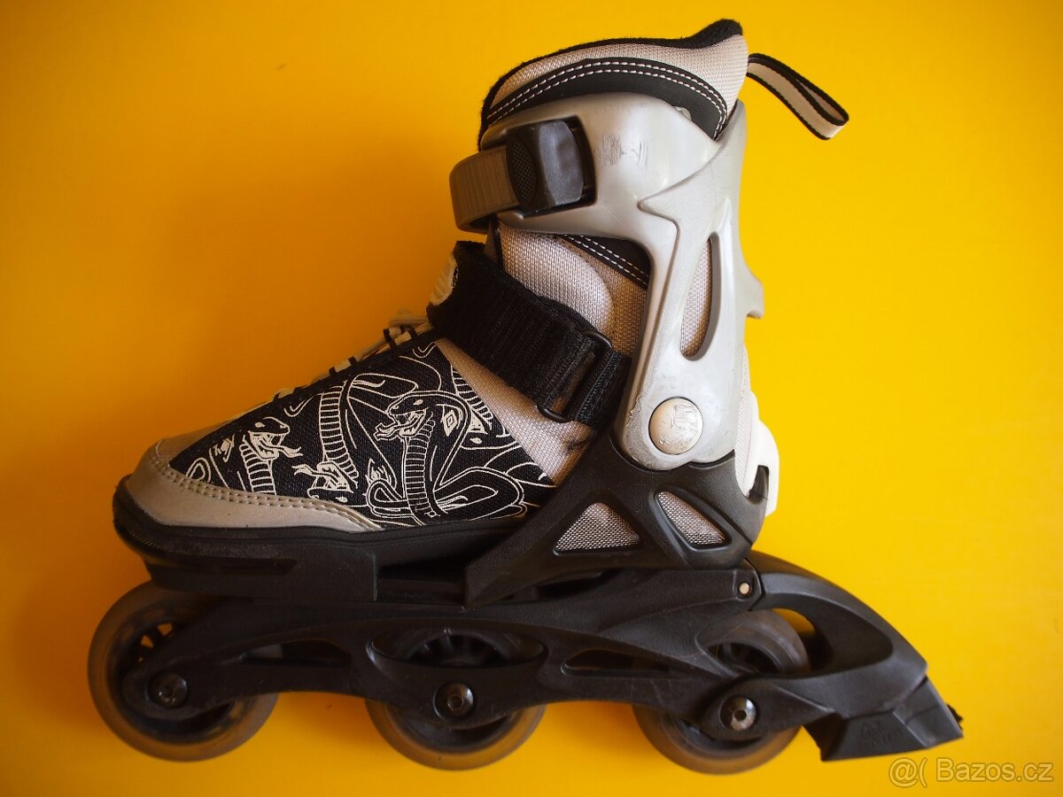 Inline brusle Rollerblade – šedo černé - 3