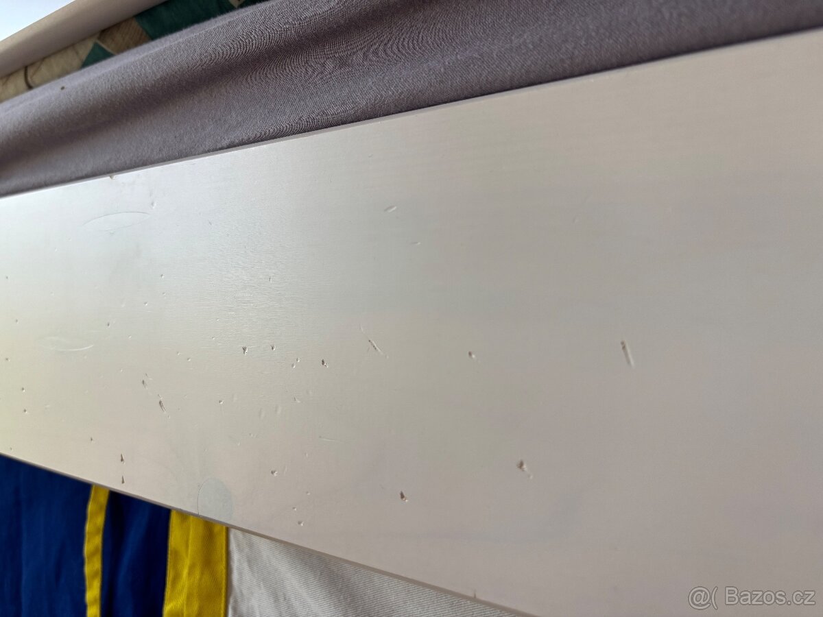 Dřevěná patrová postel - bílá - 3