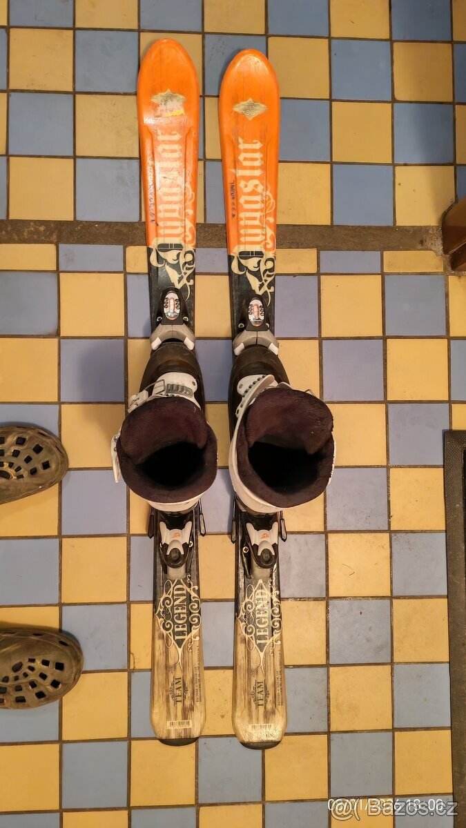 Prodám dětské lyže Dynastar 110cm + lyžáky - 3