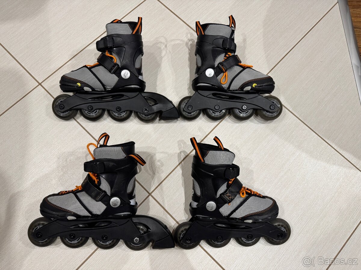 Dětské rostoucí kolečkové inline brusle K2 (2 x) - 3