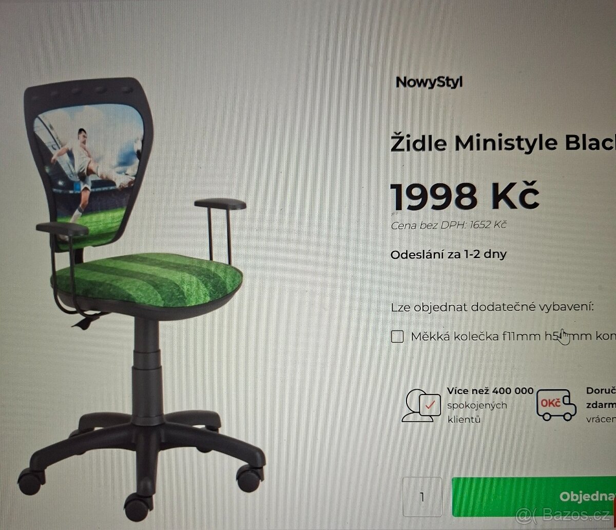 Dětská otočná židle fotbalista - 3