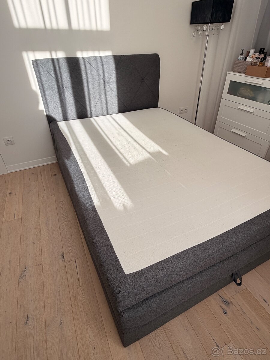 Boxspring postel s úložným prostorem 140x200 - 3