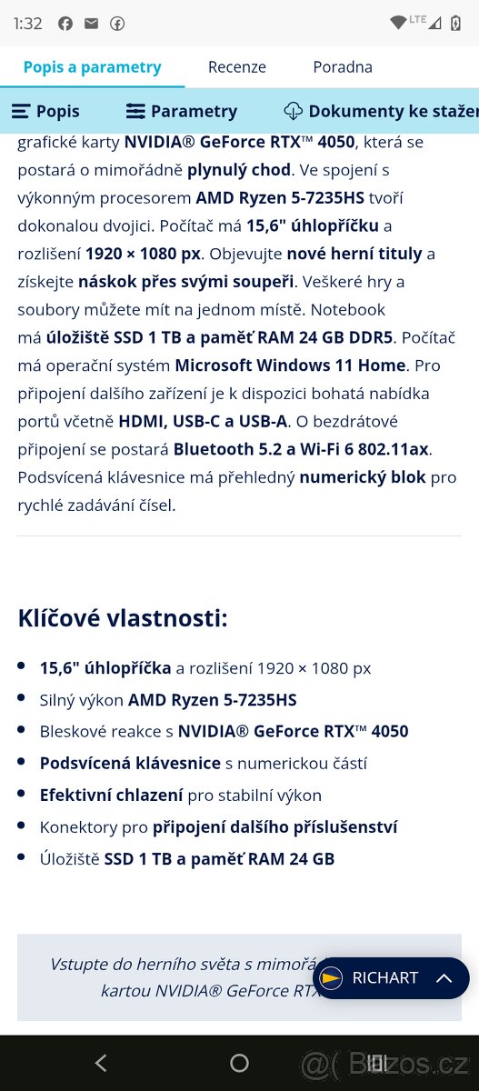 Herní notebook loq 15arp9 - 3