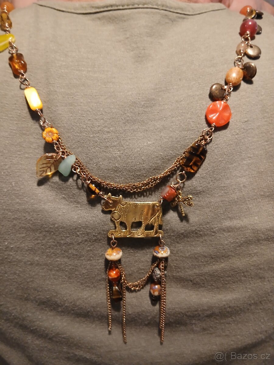 Drátkovaný náhrdelník bižuterie - 3